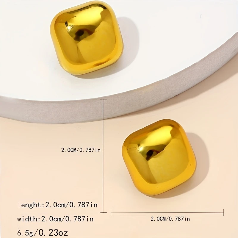 AJTS80200002 Acrylic Square Shaped Studs-AJTS