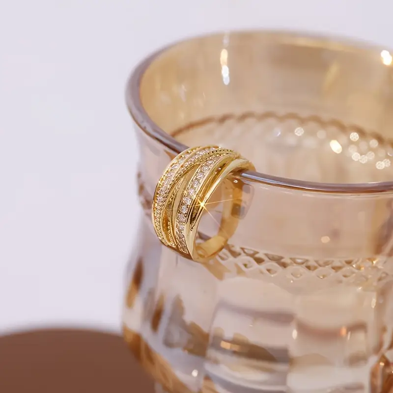 Luxurious Multi-layered Crisscross Adjustable Ring