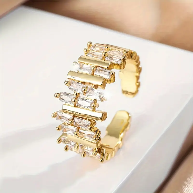 Luxurious, Irregular Adjustable Size Open Ring for Women