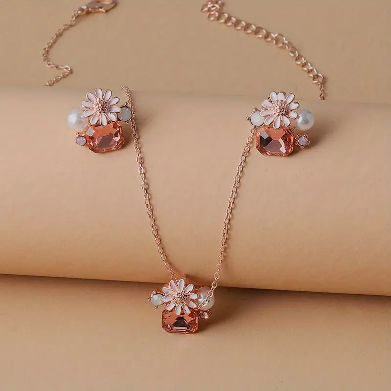 Zinc Alloy Necklace and Earrings 2