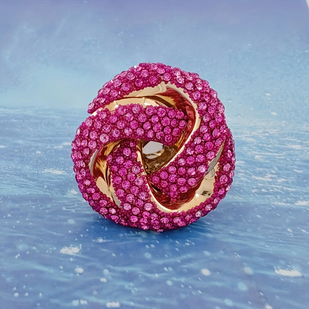 Rhinestone Flower Ring