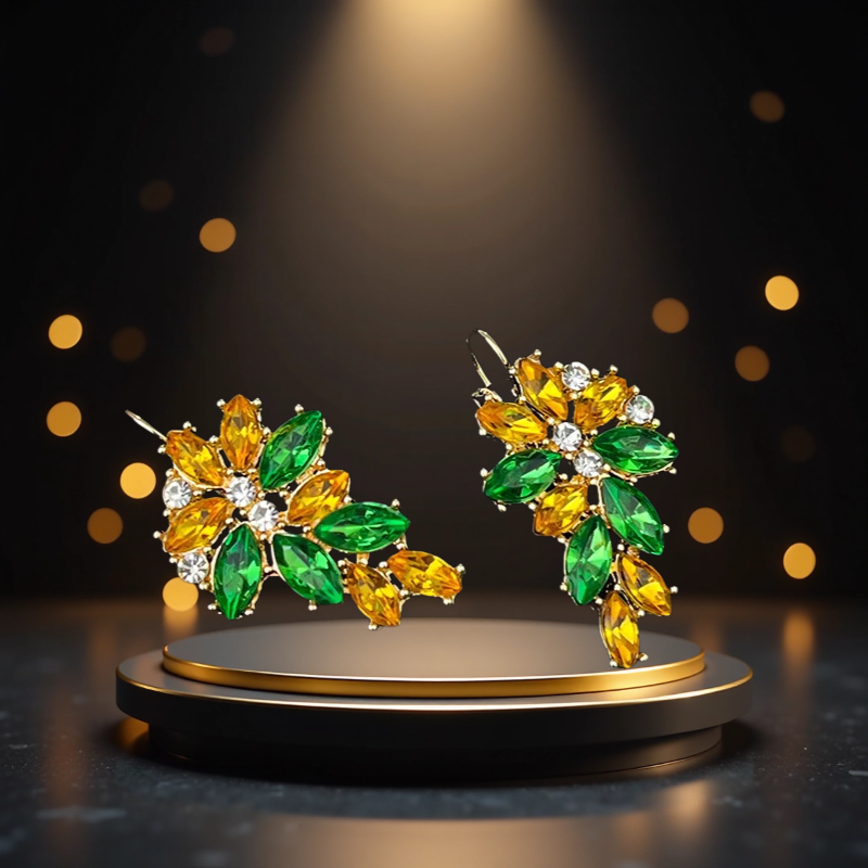 AJDE80200144 Diamond Alloy Earrings-AJDE