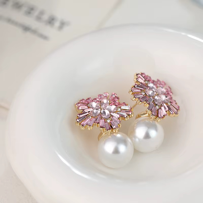 AJDE80200137 Flower Drop Earrings-AJDE