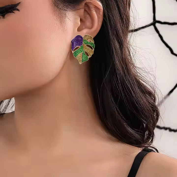 AJSE80200074 Leaf Delicate Earrings-AJSE