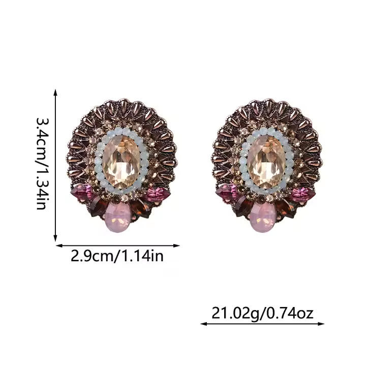 AJDE80200153 Cubic Zircon Flower Earrings-AJDE