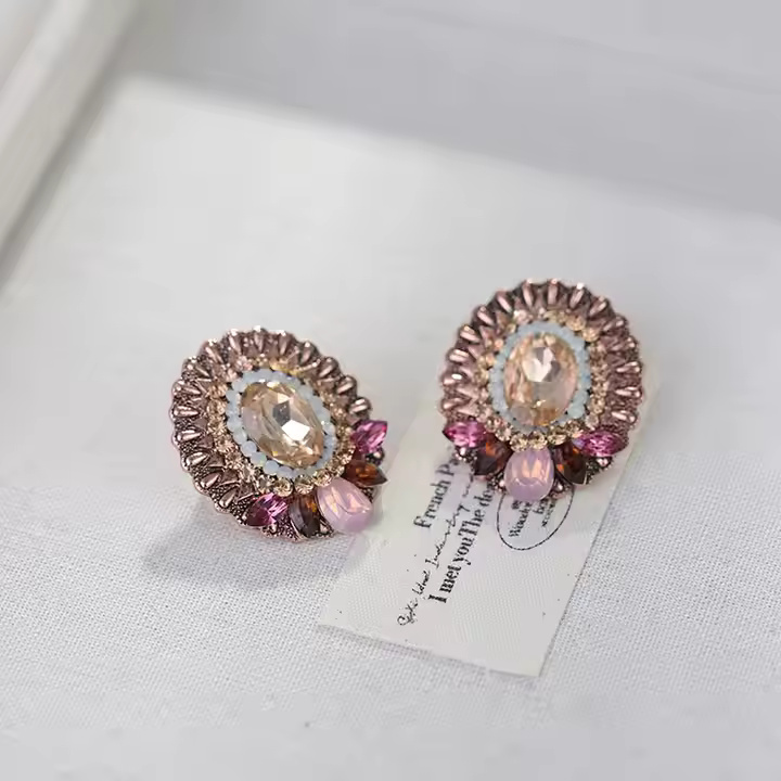 AJDE80200153 Cubic Zircon Flower Earrings-AJDE