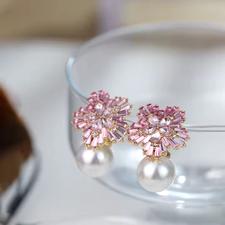 AJDE80200137 Flower Drop Earrings-AJDE