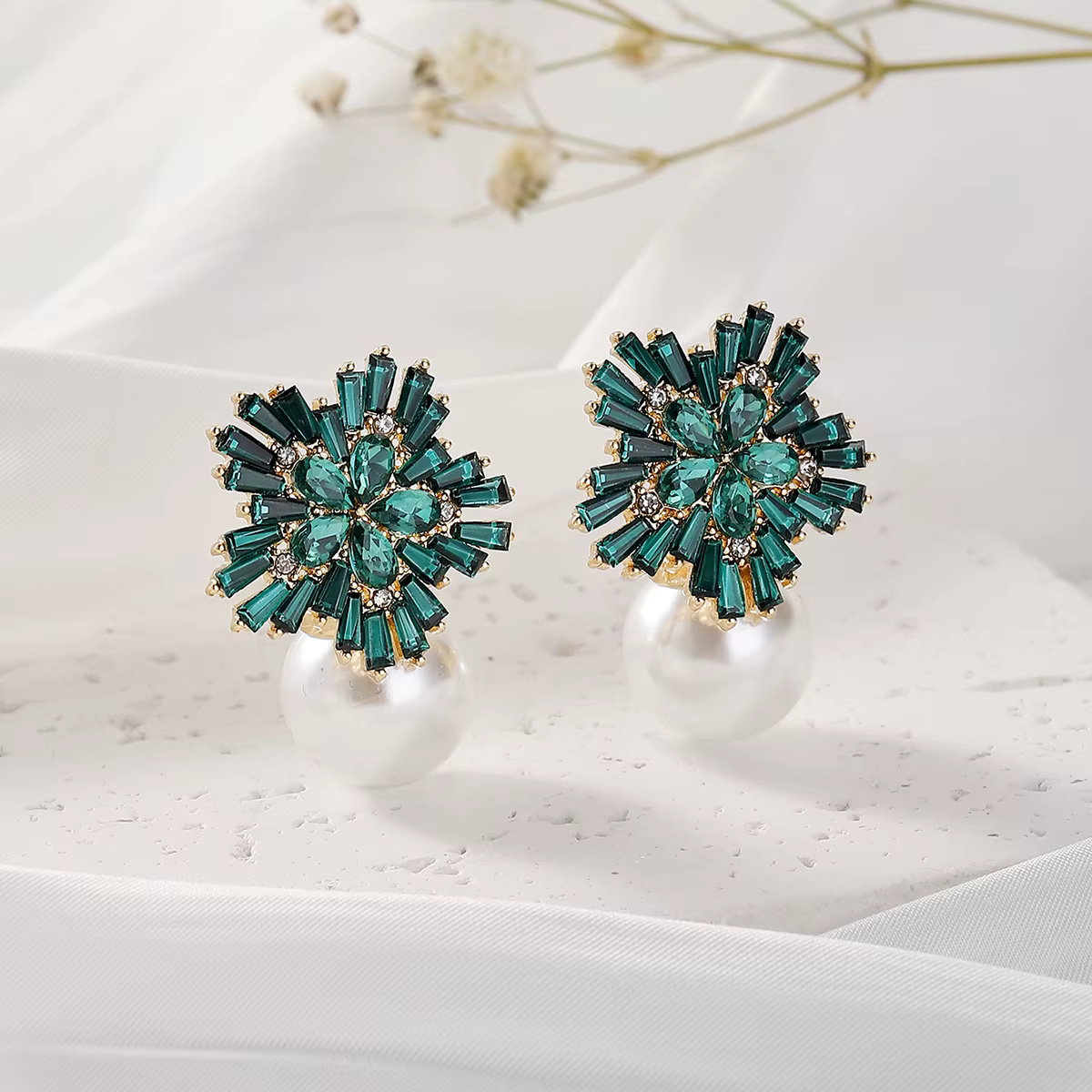 AJDE80200137 Flower Drop Earrings-AJDE