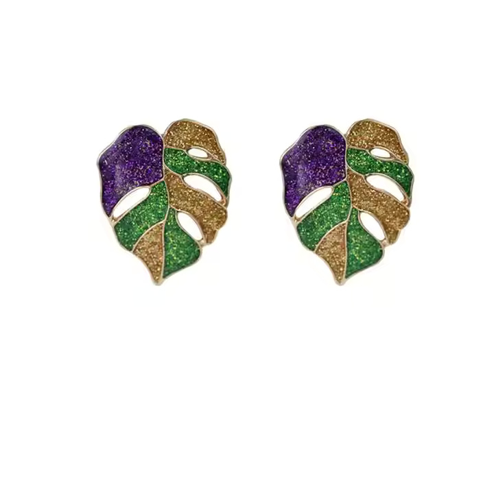 AJSE80200074 Leaf Delicate Earrings-AJSE