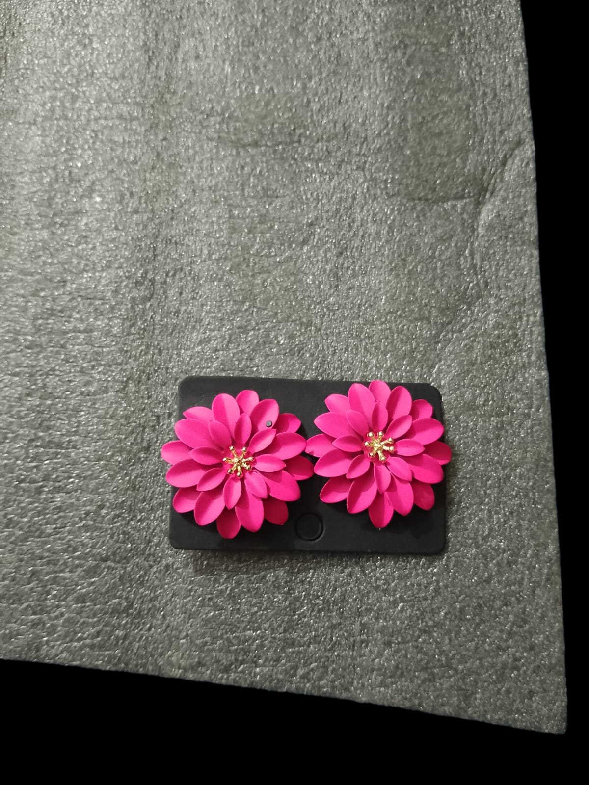 AJTS80200013 Metal Flower Earrings-AJTS