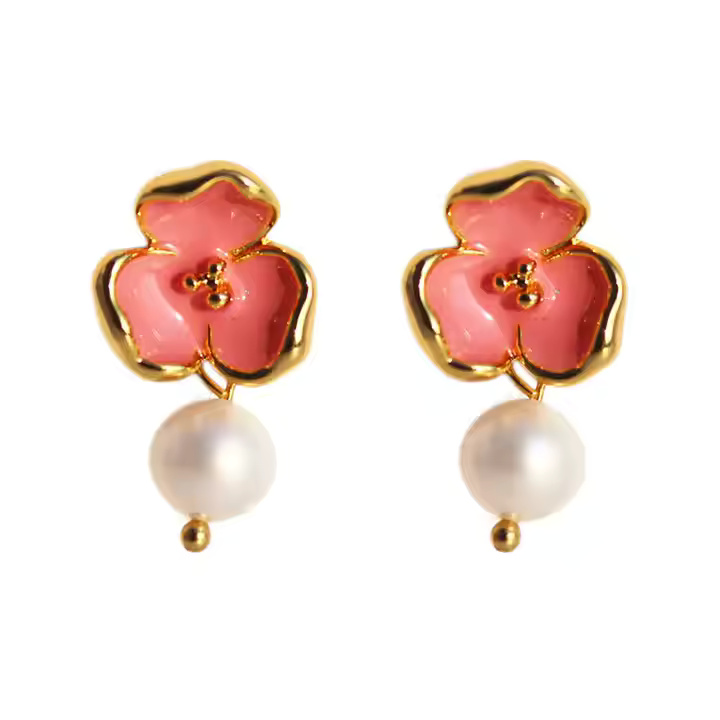 AJDE80200118 Flower Pearl Earrings