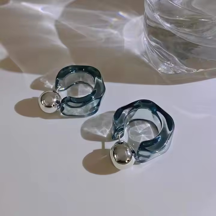 AJSE80200120 Resin Acrylic Earrings-AJSE