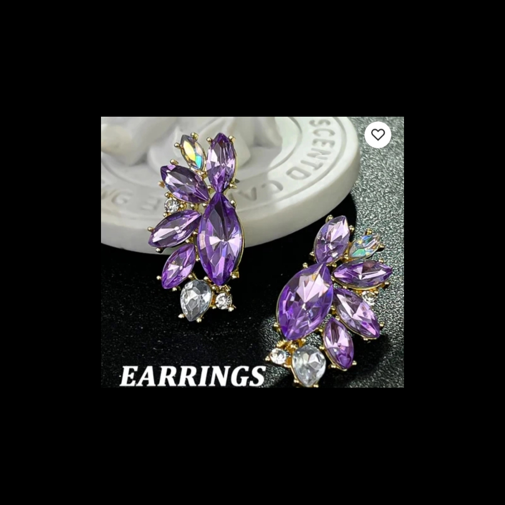 AJSE80200067 Rainbow Glass Studs-AJSE