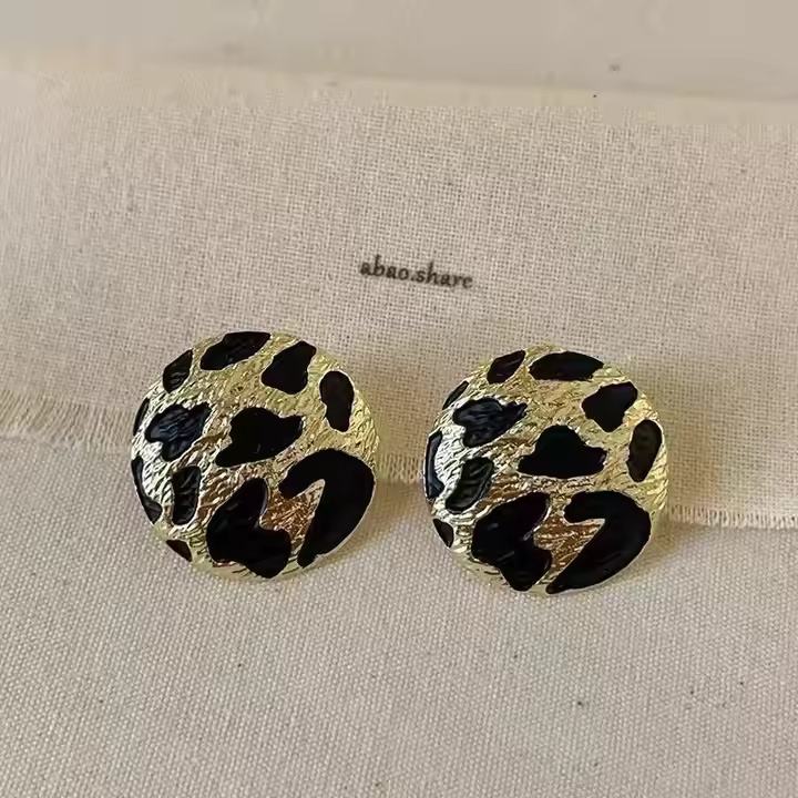 AJSE80200029 Leopard Slip Earrings-AJSE