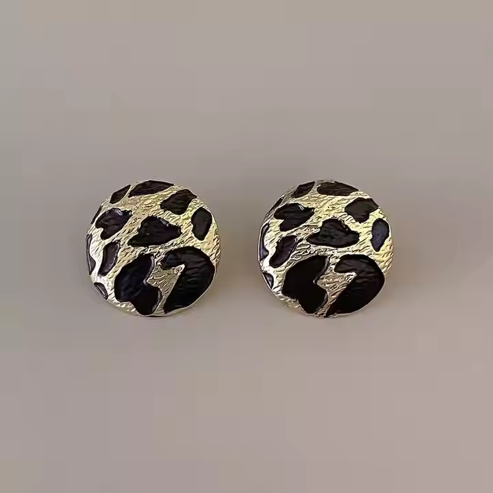 AJSE80200029 Leopard Slip Earrings-AJSE