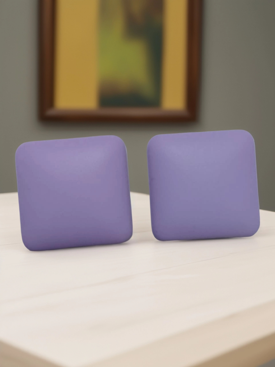 AJSE80200042 Resin Square Earrings-AJSE