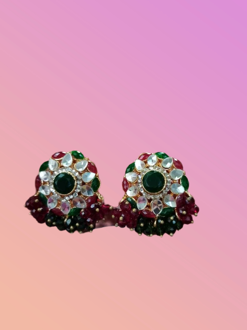 AJKE80200148 Kundan Earrings-AJKE