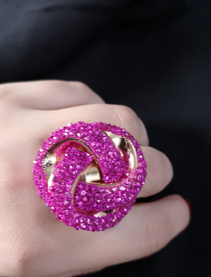 Rhinestone Flower Ring