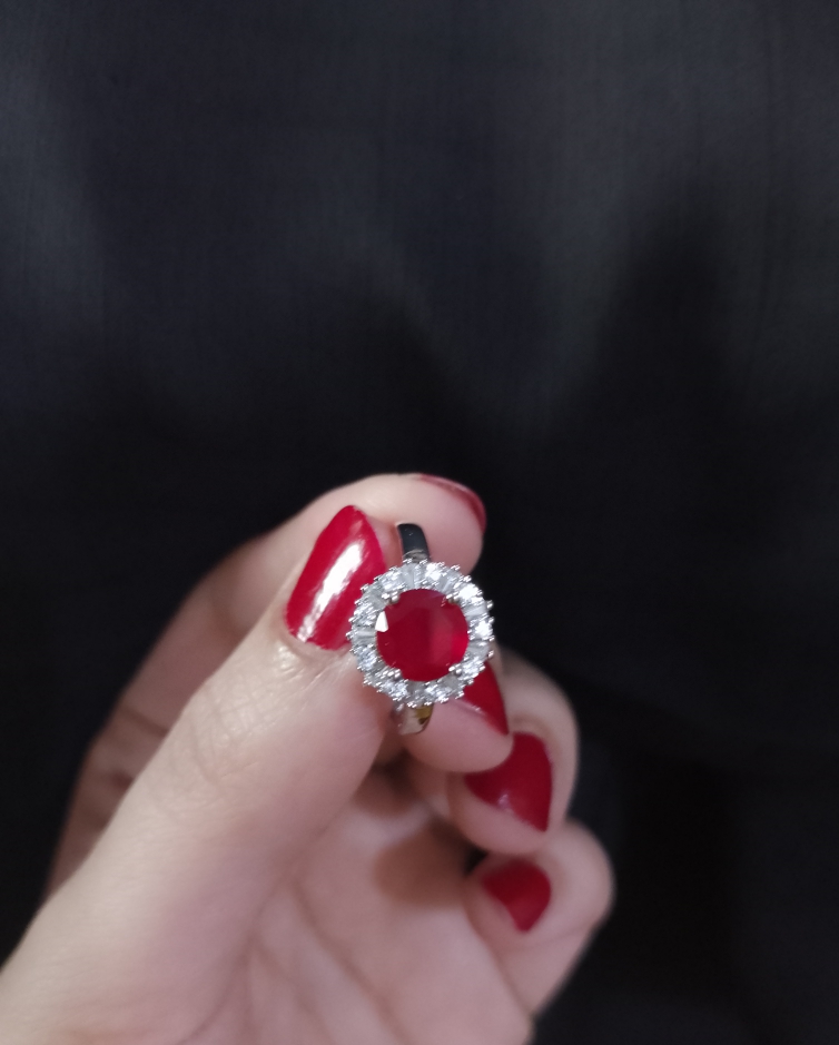 AJZR80200202 Circle Zircon Ring-AJZR