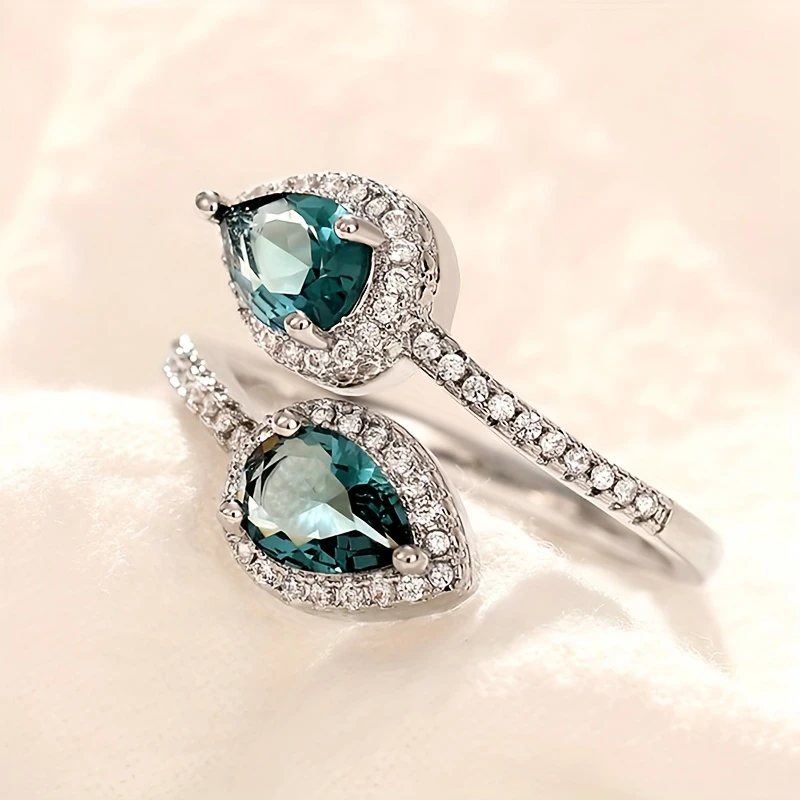 Teardrop Zirconia Ring