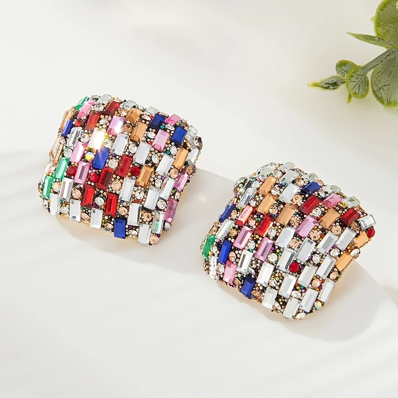 Multicolor Rhinestone Studs