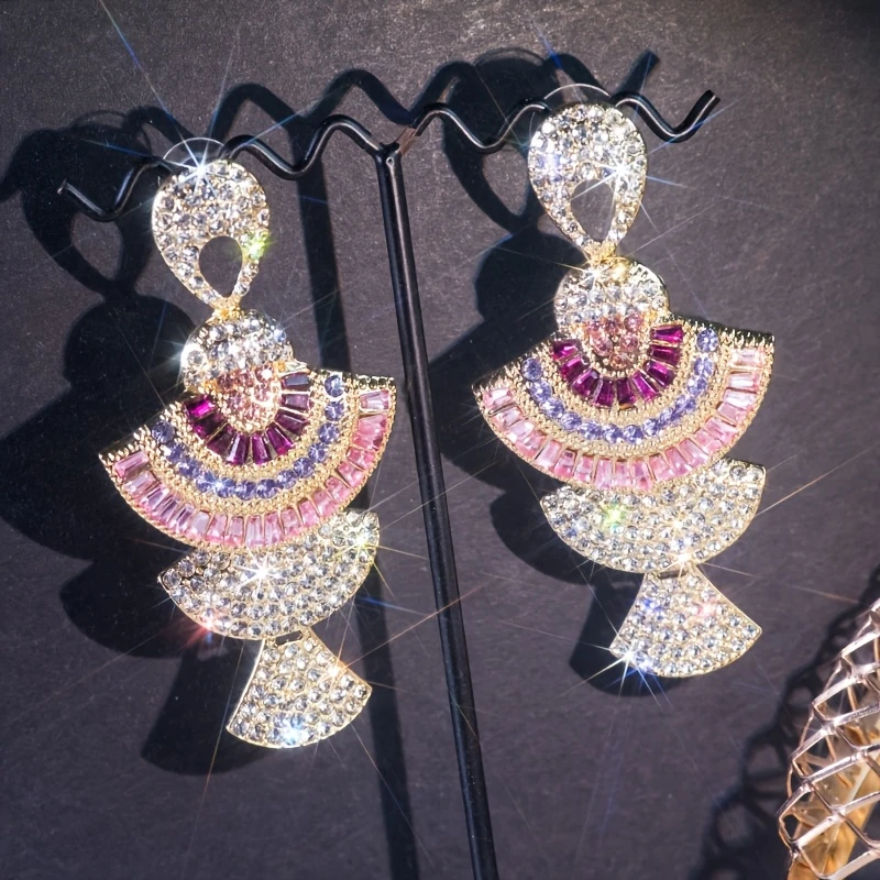 Full Rhinestone Embellished Earrings