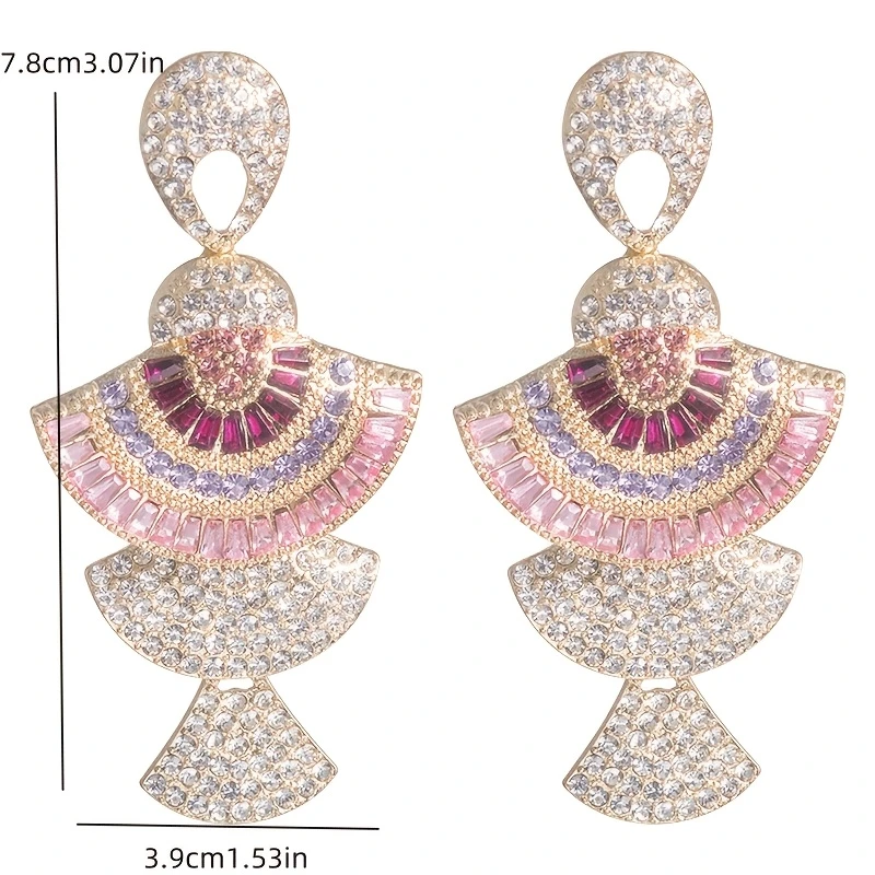 Full Rhinestone Embellished Earrings