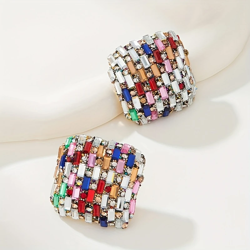 Multicolor Rhinestone Studs