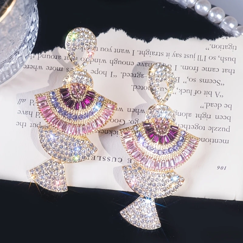 Full Rhinestone Embellished Earrings