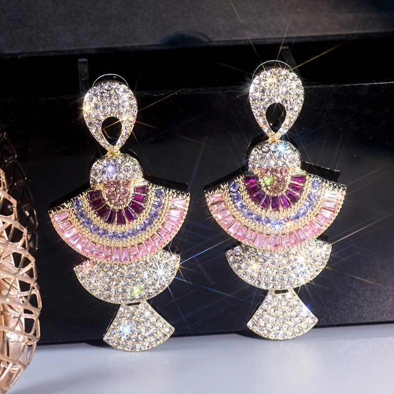 Full Rhinestone Embellished Earrings