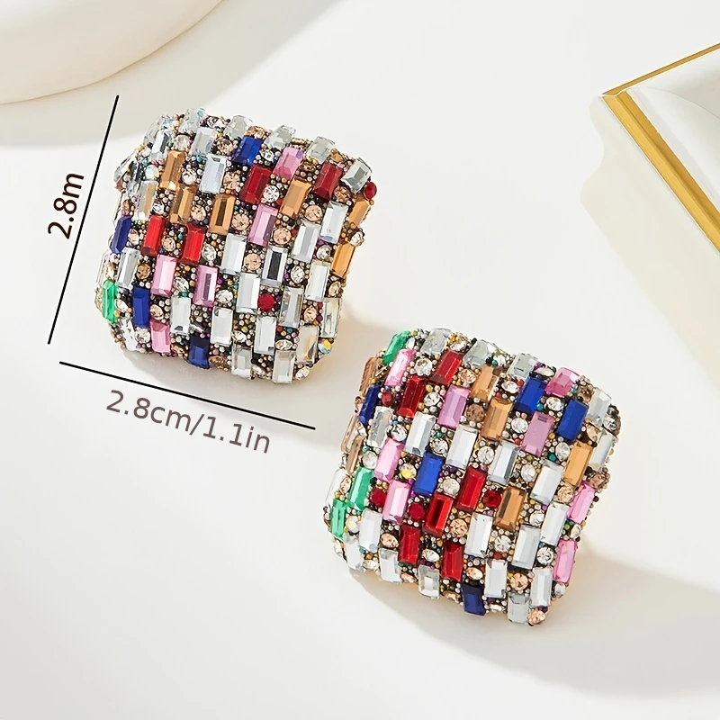 Multicolor Rhinestone Studs